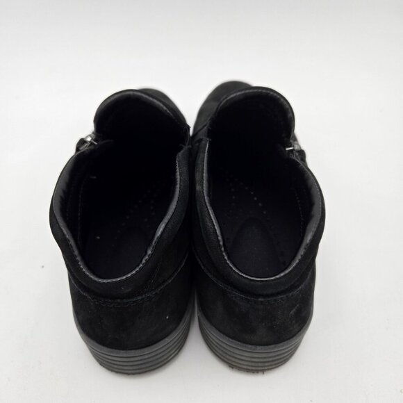 Easy Spirit Womens Senovia Ankle Boots Black Suede Leather Zip 8W 405 0419 Wide - Picture 4 of 9